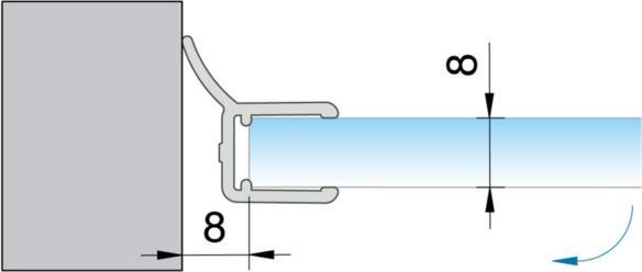 Pauli+Sohn Joints de porte de douche 90° latéraux