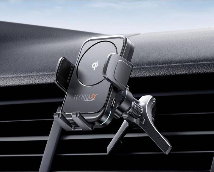 Produktbild Technaxx Kfz-Smartphone-Halterung, Qi-kompatibel, 15 Watt