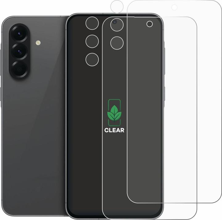 Produktbild ScreenLeaf Schutzfolie nachhaltiger Displayschutz Display Schutz Folie Klar Transparent (2 Stk., Samsung Galaxy A56)