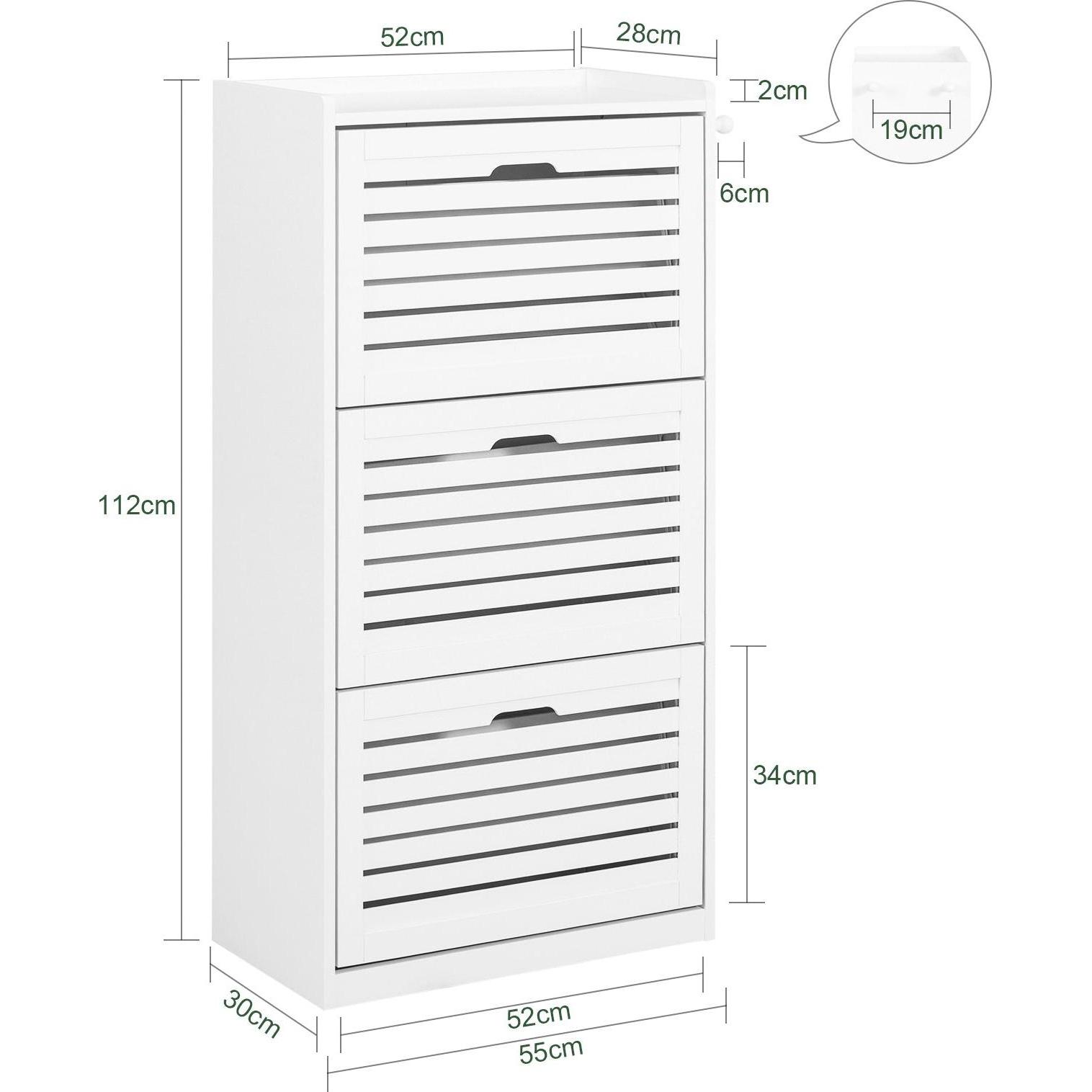 Thumbnail - SoBuy, Schuhschrank, Stanley (55 x 112 x 30 cm)