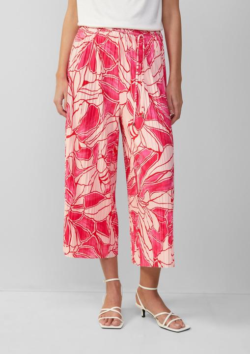 Actual product image S.Oliver Hose Plissierte Culotte mit All-over-Print und Elastikbund (Frequency band 38 (2600 MHz))