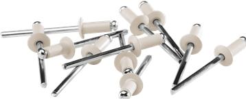 Actual product image Rapid Cream white blind rivets Ø 4.8 x 12 mm