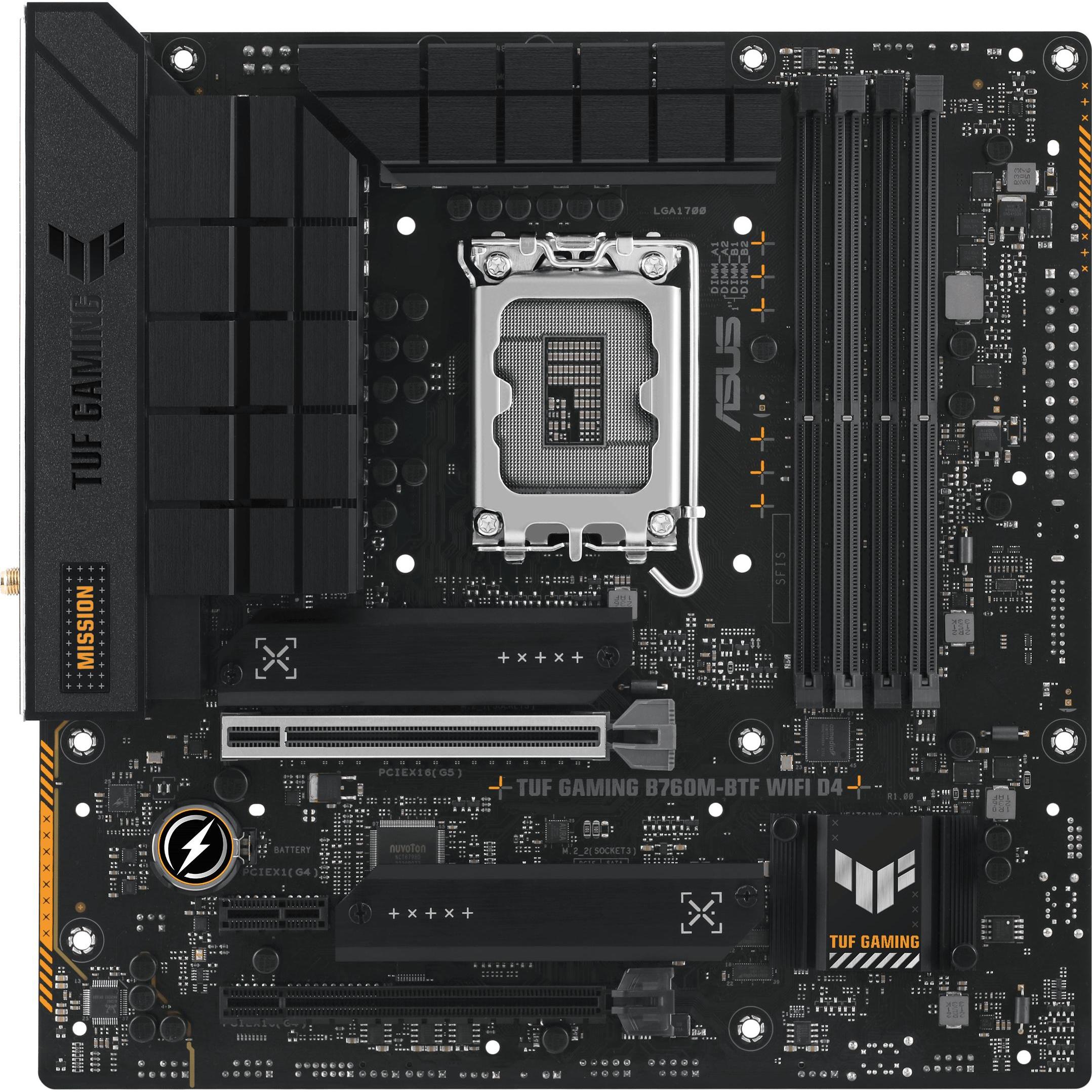 ASUS TUF Gaming B760M-BTF D4 (LGA 1700, Intel B760, mATX), Mainboard