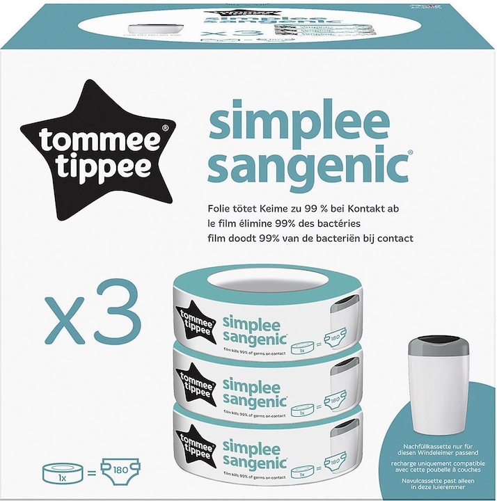 Image du produit Sangenic Cassettes de recharge simple (3 pièces) (3 x)