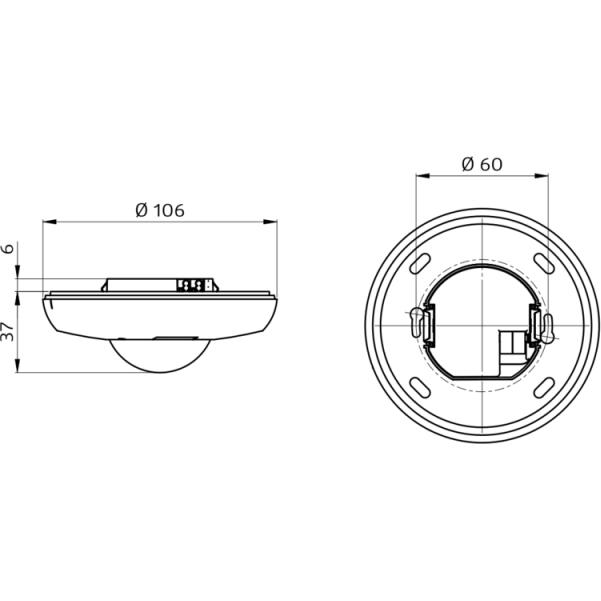 Thumbnail - BEG, Bewegungsmelder, B.E.G. PD2N-KNXs-ST-UP (6 m)