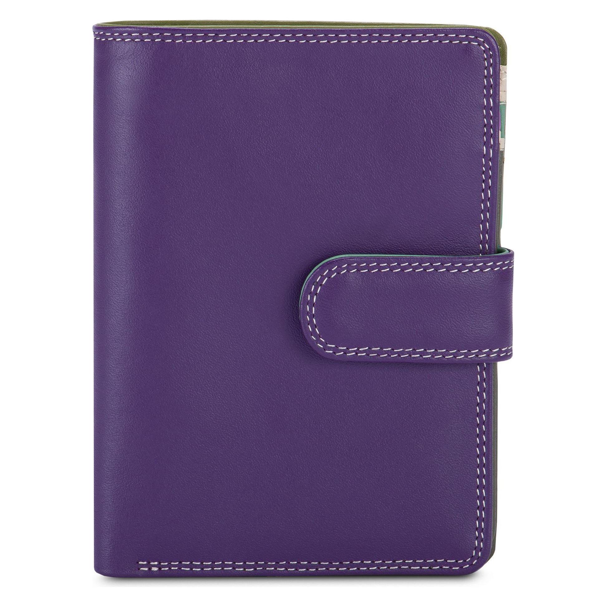 Mywalit, Damen, Portemonnaie, Medium Snap Wallet Geldbörse Leder 13 Cm, Violett