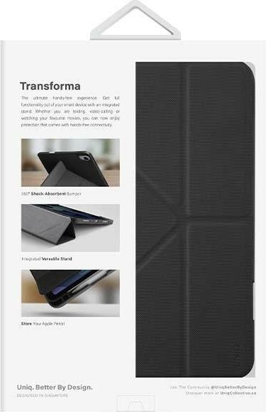 Actual product image Uniq etui Transforma iPad 10 gen. (2022) Antimicrobial czarny/ebony black (Apple iPad 2022 (10th Gen))