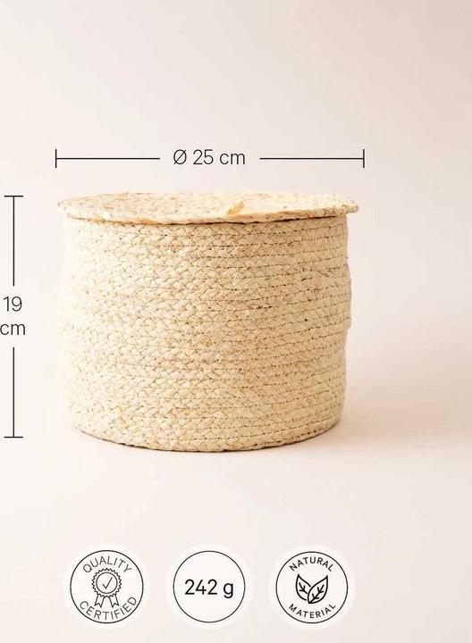 Image du produit Esmée Panier de rangement rond (1 x, Ø 25 x 19 cm)