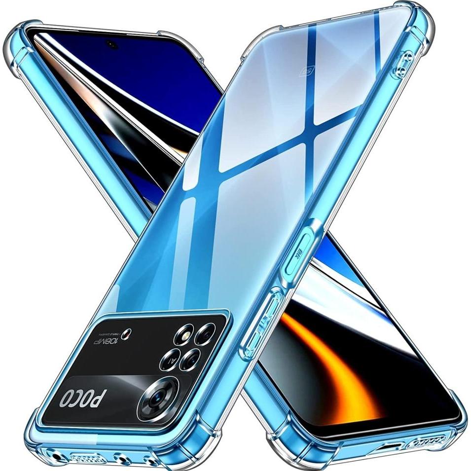 Screenguard Xiaomi Poco X4 Pro 5G Hülle Crystal Soft Airbag Bumper (Xiaomi Poco X4 Pro 5G), Smartphone Hülle, Transparen...