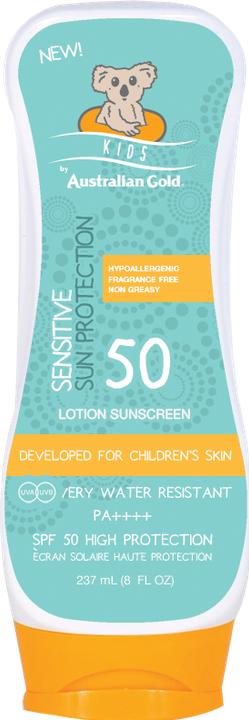 Actual product image Australian Gold Kids Sensitive Protection (Sun lotion, SPF 50, 237 ml, 237 g)