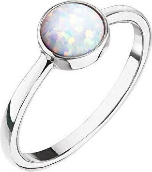 Produktbild Evolution Group Silberring mit weissem Opal 15001.1 Weisser Kreislauf 58 mm (58, 925 Silber)