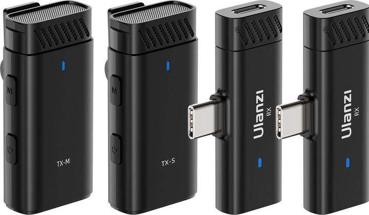 Immagine prodotto Ulanzi HM2301 Microfono wireless multi dispositivo a doppio trasmettitore