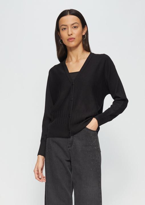 Produktbild s.Oliver Strickjacke Strickjacke mit Strukturmuster am Saum (36)