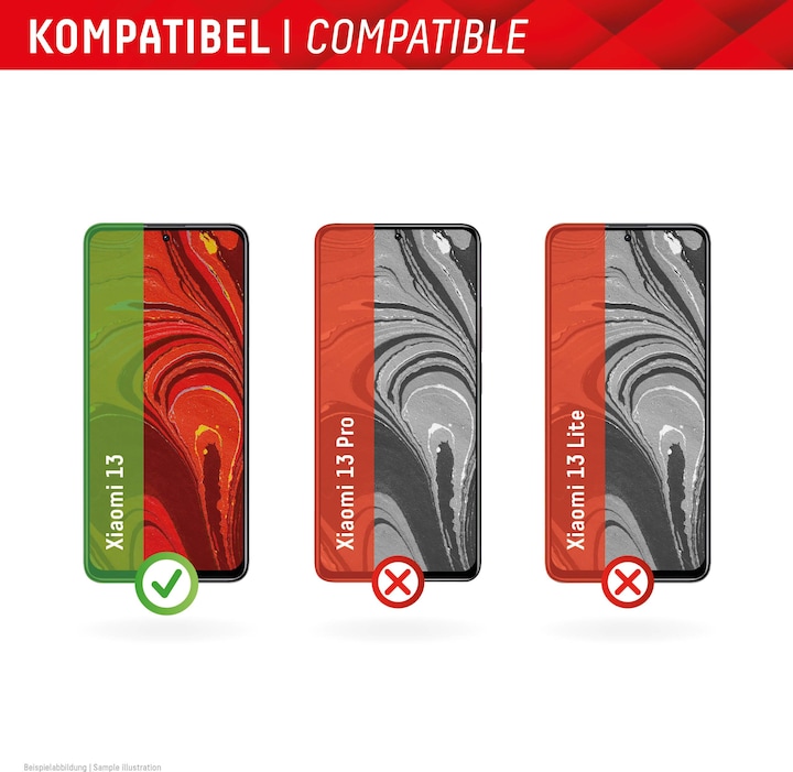 Actual product image Displex Real Glass, 2D Panzerglas (1 Piece, Xiaomi 13)