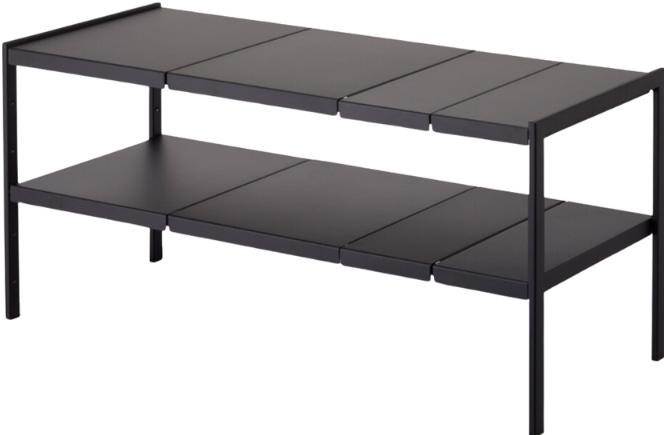 Actual product image Yamazaki 2-tier extendable shelving unit TOWER