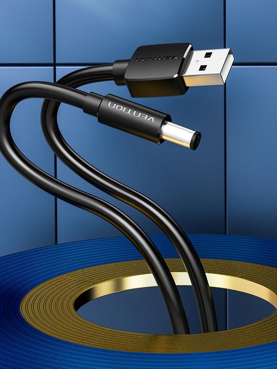 Image du produit Vention Câble d'alimentation USB vers DC 5.5mm 1m CEYBF (black) (1 m)