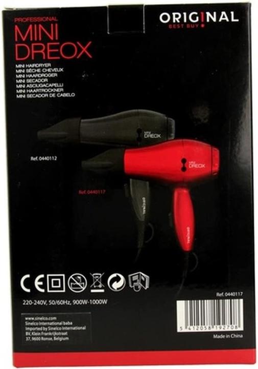 Immagine prodotto Sinelco Asciugacapelli Dreox Dreox Red Mini