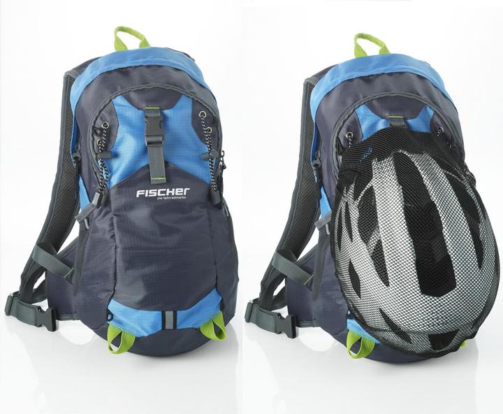 Actual product image Fischer Backpack with helmet net bl/gr (15 l)