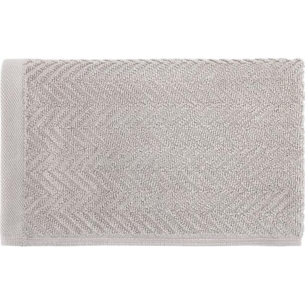 Domoletti, Asciugamano, Towel bathrooms VISBY, light grey, 30 x 50 cm (30 x 50 cm)