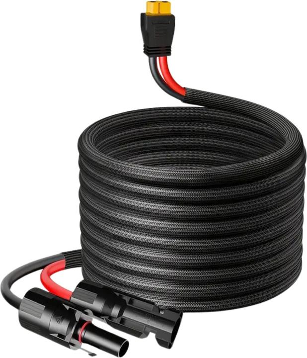Immagine prodotto Clelo 5m Solar Verlängerungskabel MC4 auf XT60 mit robustem Fiberglass-Mantel (Cavo solare)