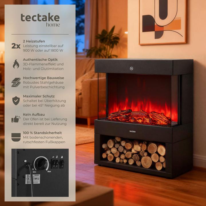 Immagine prodotto tectake Caminetto elettrico Leora