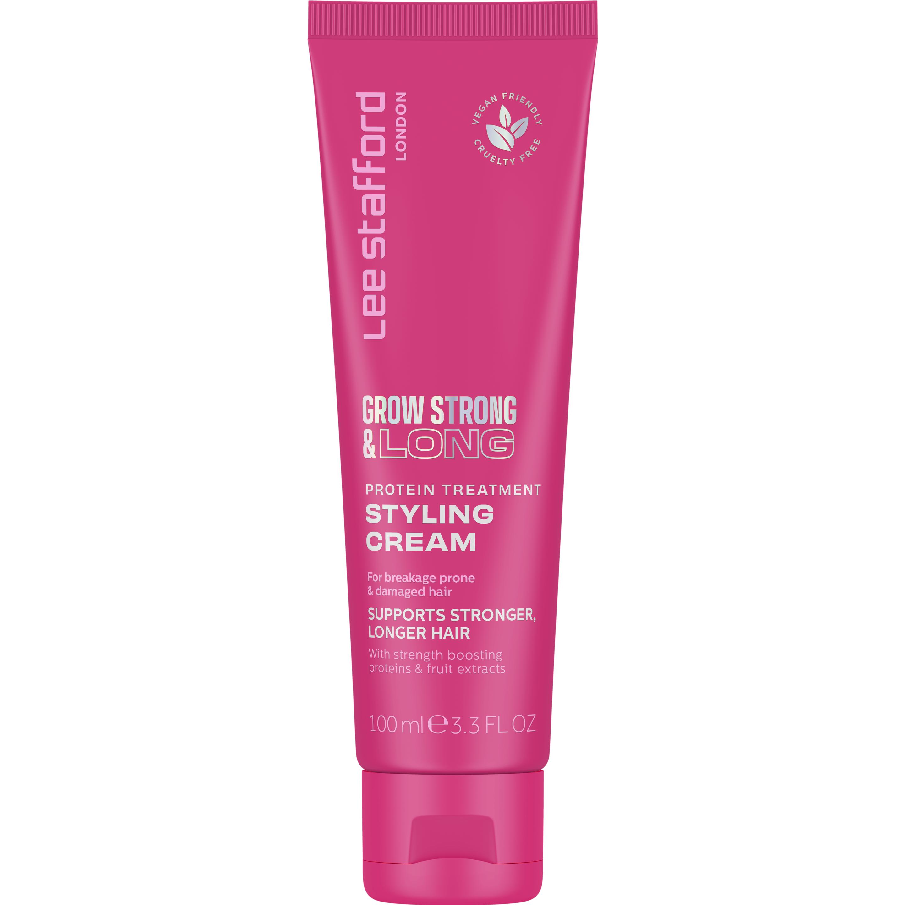 Lee Stafford, Gel per capelli, Cresci forte e a lungo con le proteine per la crescita dei capelli Trattamento Styling Cream 100ml (Cera per capelli, 1