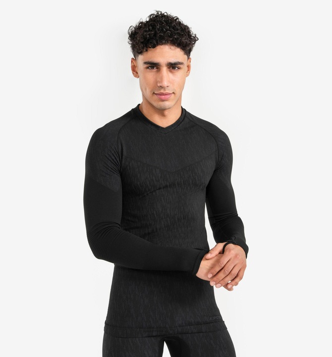 Immagine prodotto Kipsta Camicia funzionale a maniche lunghe da donna/uomo - Keepdry nero (XL)