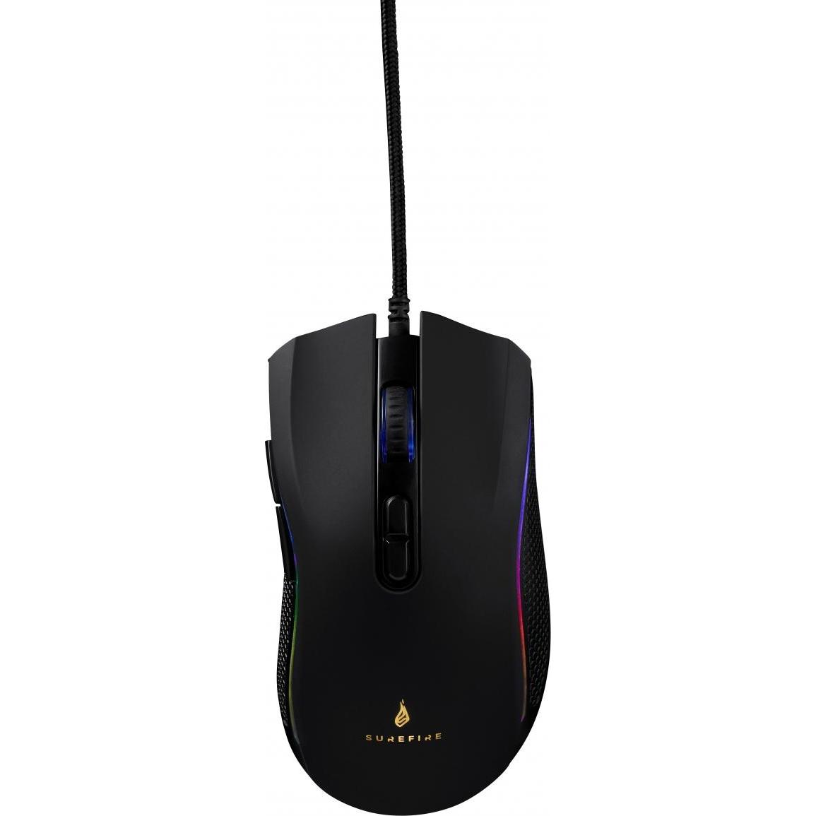SureFire Hawk Claw Gaming 7-Button Mouse with RGB (Kabelgebunden), Maus, Schwarz