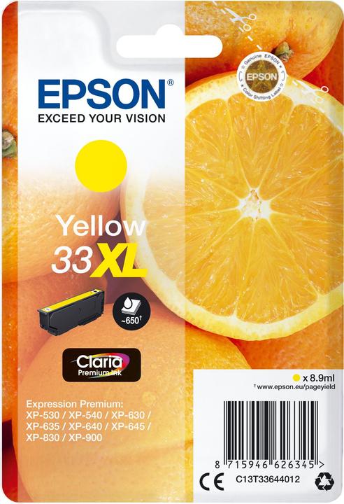 Produktbild Epson Sglpck Yellow 33xl Prem.Ink (Y)