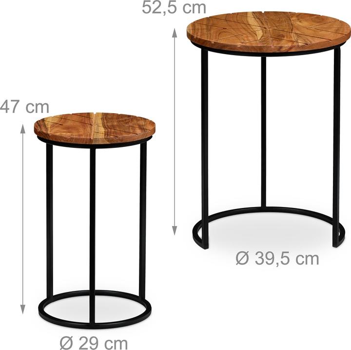 Actual product image Relaxdays 2-piece side table set