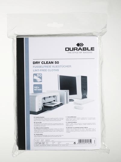 Actual product image Durable Dry Clean wipes 50 wipes (50 x)