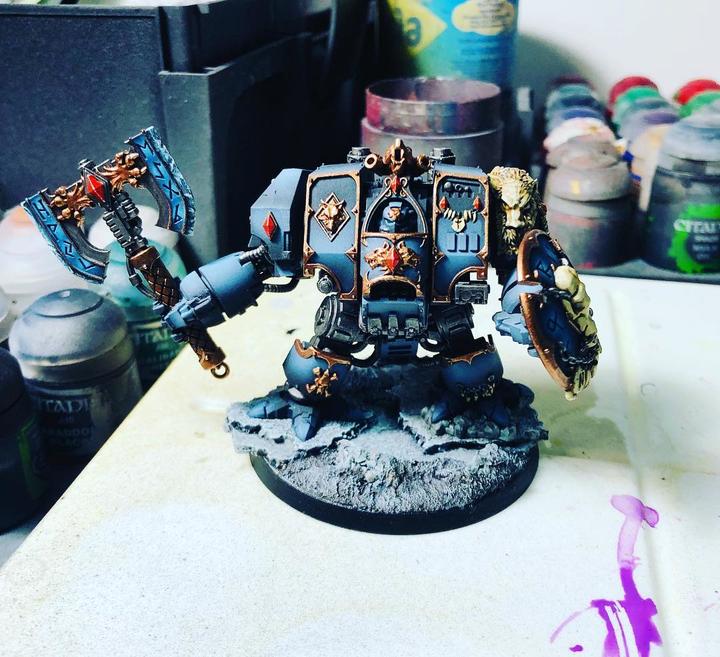 Actual product image Games Workshop Bjorn the Fell-Handed - Space Wolves Venerable Dreadnought - Murderfang (Plastic)