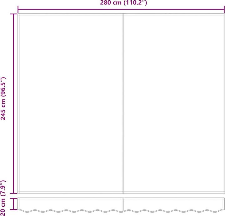 Actual product image vidaXL Einziehbare Markise (3 m)
