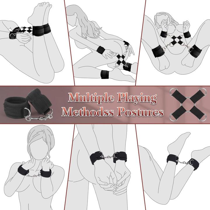 Actual product image Huoroter Bondage Bettfessel-Set