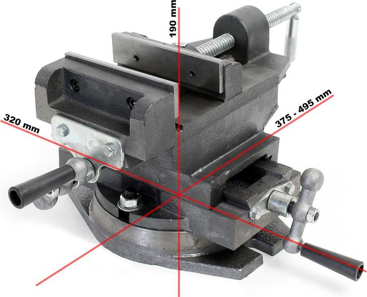 Produktbild Wiltec 125mm Schraubstock Drehteller Maschinenschraubstock Tischschraubstock (125 mm)