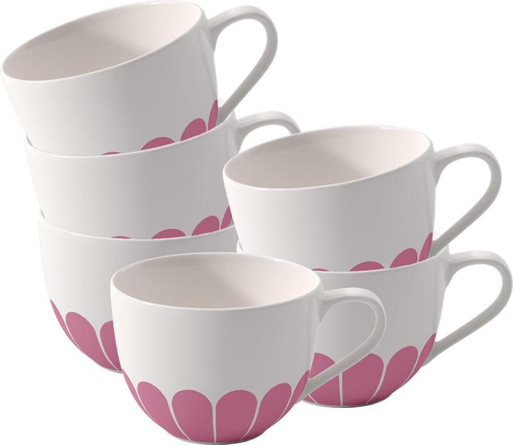Actual product image Villeroy & Boch Kaffeetasse Fleur 160 ml, 6 Stück, Rosa, Material (160 ml, 6x)