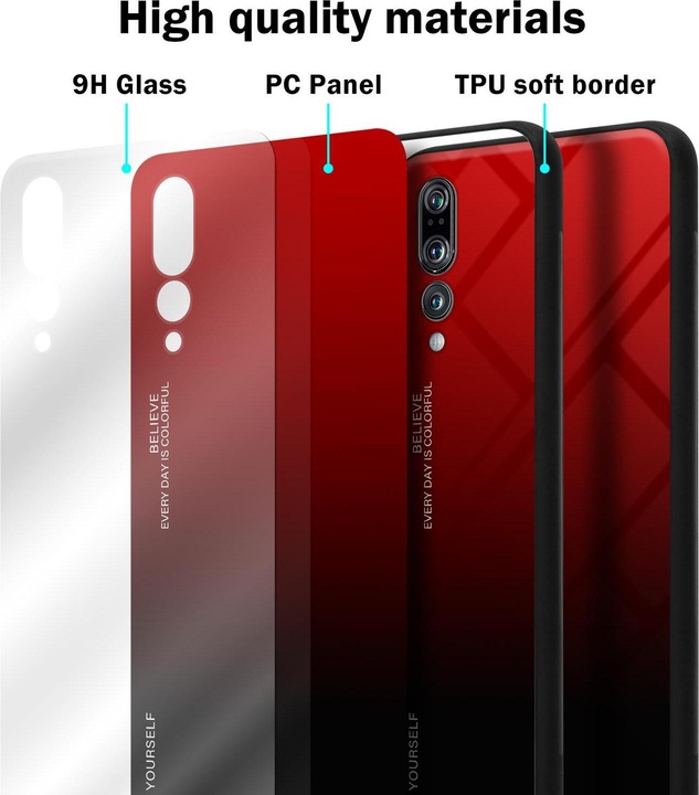 Actual product image Cadorabo TPU 2 colors glass cover (Huawei P20 Pro, Huawei P20 Plus)