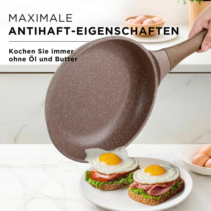 Immagine prodotto Kasanova Set pentole antiaderente senza grassi, per tutte le piastre, 12 pezzi (Set di pentole e padelle da cucina, Alluminio)