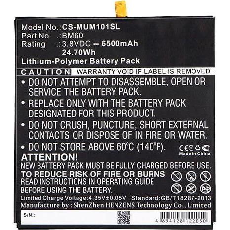 Thumbnail - CoreParts Battery for Xiaomi Tablet (6500 mAh), Notebook Akku, Schwarz