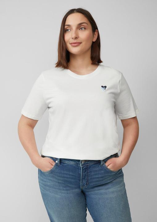 Produktbild S.Oliver T-Shirt T-Shirt mit Herz-Stickerei (46)