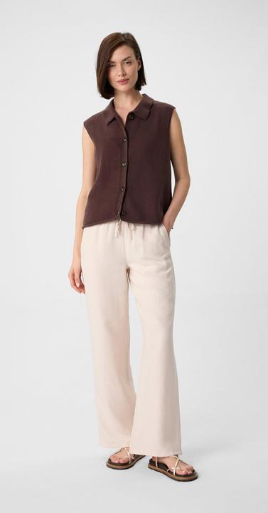 Actual product image Comma Hose Strukturierte Wide-Leg-Hose aus Viskosemix mit Elastikbund (44)