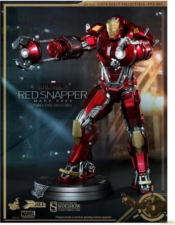 Actual product image Hot Toys Iron Man 3 Power Pose Series Action Figure Iron Man Mark XLII