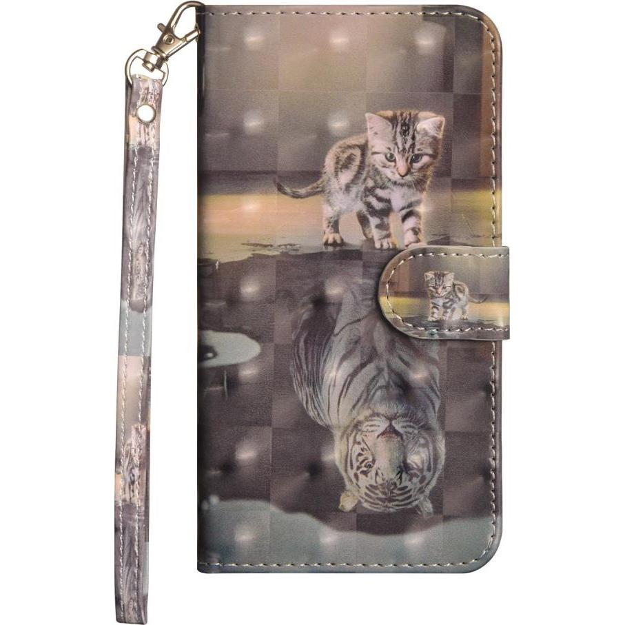 Cover-Discount Xiaomi Mi 10 / 10 Pro - Etui Glitzer Effekt Katze (Xiaomi Mi 10i, Xiaomi Mi 10 Pro), Smartphone Hülle, Gr...