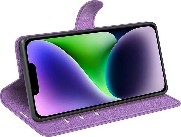 Produktbild Cover-Discount iPhone 15 Plus - Leder Etui Hülle violett (Apple iPhone 15 Plus)