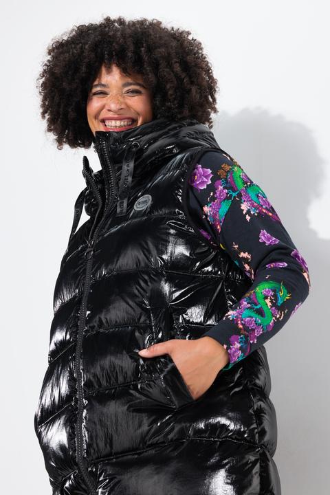Produktbild Angel of Style Long-Steppweste, Lack-Optik, Kapuze (46, 48)