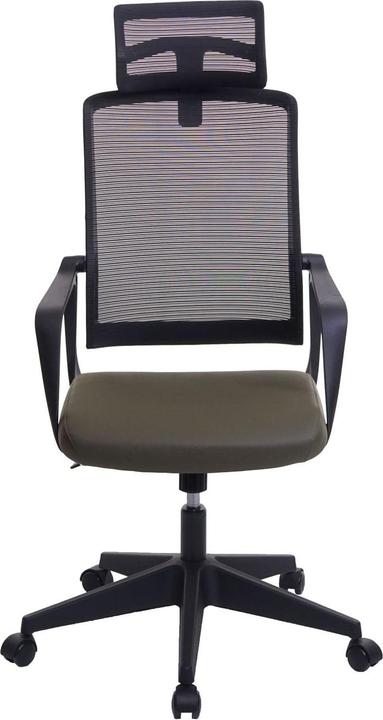 Produktbild Swisshandel24 Bürostuhl, Drehstuhl Schreibtischstuhl, ergonomisch Kopfstütze, Kunstleder olivgrün
