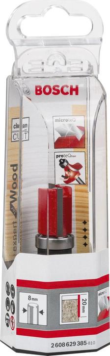 Actual product image Bosch Professional Zubehör Flush milling cutter Expert for Wood Laminate, 8 mm, D1 16 mm, L 20 mm, G 60 mm