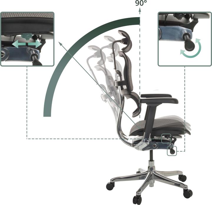 Actual product image Hjh Office Ergohuman Gen2 (48 - 59 cm)
