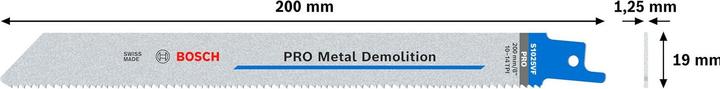 Actual product image Bosch Professional Zubehör PRO Metal Demolition S1025VF blade, 1.25 x 19 x 200 mm, 5 pcs.