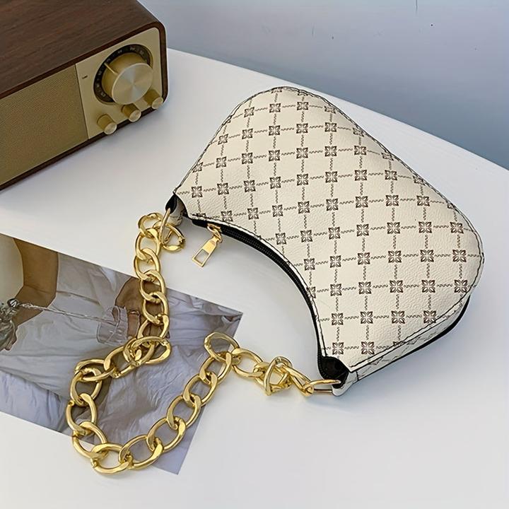 Only-Bags.Store Retro printed classic underarm bag, simple shoulder bag, casual handbag, shopping